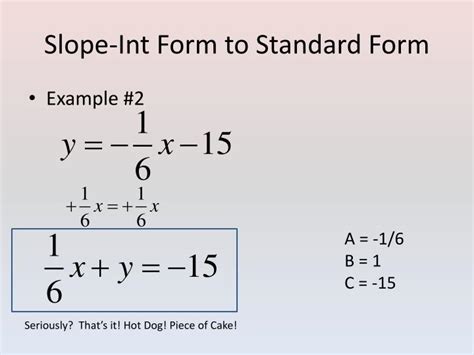 find slope in standard form.